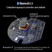  Antimi - Auriculares inalámbricos con Bluetooth 5.0 (140 Horas de reproducción, Pantalla Digital, IPX7, Resistente al Agua, para iPhone, Huawei, Samsung (Negro) 