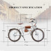 Bicicleta eléctrica for Mujeres for Adultos 35 0W  500W  1000W Cadenless Drive Electric Bicycle 26 Pulgadas Grasa Neumático Playa Retro E-Bike Color  350W   