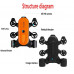  GZZG Robot Submarino no tripulado 150M Detector de Agua Profunda 4K Cámara de Buceo Búsqueda de Buceo y Rescate Robot Inteligente Submarino (Color : Orange) 