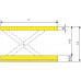 Mesa elevadora estacionaria, plataforma elevadora, elevador de tijera, de una sola tijera, eléctrico - capacidad de elevación 1000 kg - Altura de elevación 1010 mm - Plataforma: 1300 x 800 mm