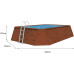 Piscina Madera Panelada K2O 345x255x107 cm Depuradora de Arena 3.028 L H con Escalera  