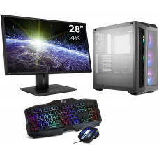 Sedatech Pack PC Pro Gaming Watercooling AMD Ryzen 7 5800X 8X 3.8Ghz, Geforce RTX 3090 24Gb, 64 GB RAM DDR4, 1Tb SSD NVMe 970 EVO, 3Tb HDD, USB 3.1, WiFi/BT, Monitor 28" 4K, t/r, Win 10