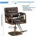 Silla de barbero hidráulico 360 grados rodantes  