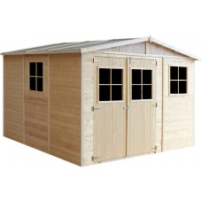 TIMBELA Cobertizo de Madera para jardín - A226x324x316cm 9m2 