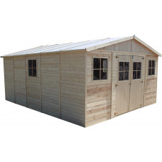 TIMBELA Cobertizo de Madera para jardín - A246x418x522cm 20m2 