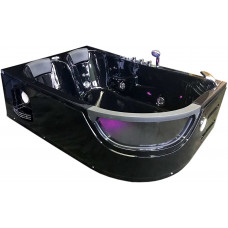  Bañera hidromasaje Modelo PEGASO 180 x 120 cm Para 2 Bañera de esquina hidromasaje Nueva Terapia luz de colores 